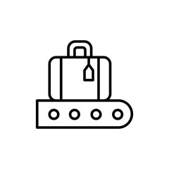 Suitcase outline icons, minimalist vector illustration ,simple transparent graphic element .Isolated on white background