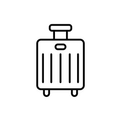 Luggage outline icons, minimalist vector illustration ,simple transparent graphic element .Isolated on white background