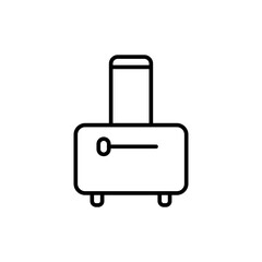Luggage outline icons, minimalist vector illustration ,simple transparent graphic element .Isolated on white background