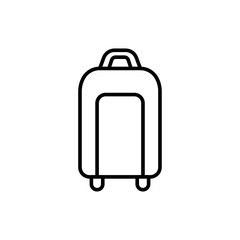 Luggage outline icons, minimalist vector illustration ,simple transparent graphic element .Isolated on white background