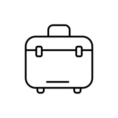 Suitcase outline icons, minimalist vector illustration ,simple transparent graphic element .Isolated on white background