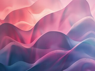 Obraz premium A colorful, abstract image of a mountain range with a pink and blue hue