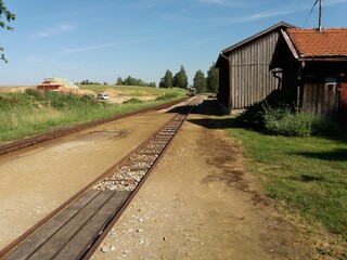Fototapeta na wymiar old railway in the countryside