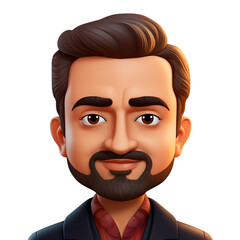 Memoji handsome Indian man сreated with Generative Ai