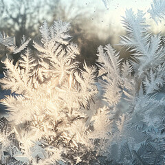 ice pattern on the window