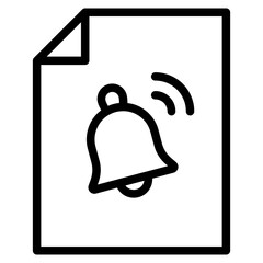 Obraz premium file document with notification bell