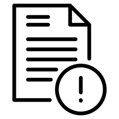 File document with exclamation mark