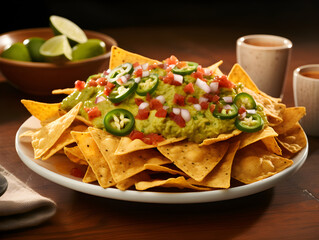 Mexican salsa with corn chips