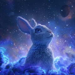 3D interactive storybook app narrating the rabbits quest through the Nebula Galaxy with immersive touch sensitive features