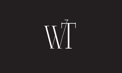 TW, WT, W, T Abstract Letters Logo Monogram