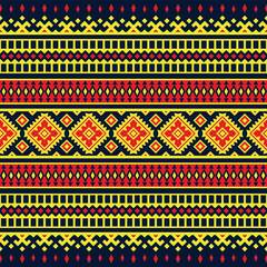 Geometric ethnic oriental seamless pattern. Tribal Aztec Navajo Native American style. Ethnic ornament vector illustration. Design textile, fabric, clothing, carpet, ikat, batik, background, wrapping.