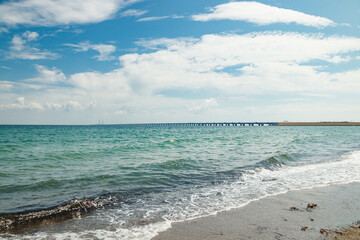 The great belt bridge, Storebelt in Denmark, connecting Zealand with Funen.