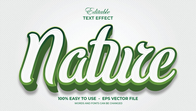 3D Nature Green Text Effect