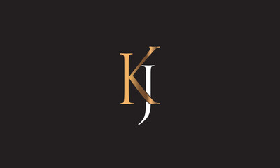 KJ, JK , J , K , Abstract Letters Logo Monogram	
