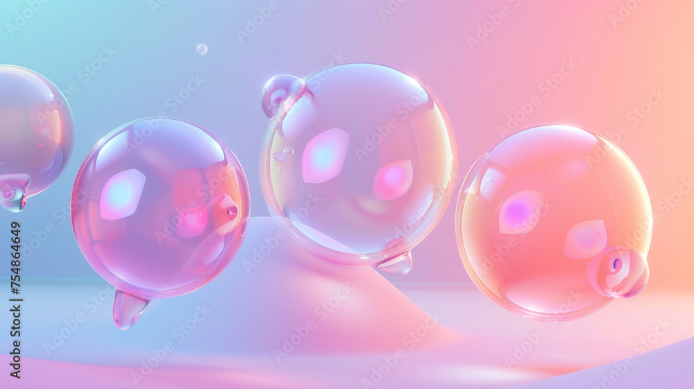 Poster a mesmerizing array of translucent soap bubbles floats gracefully, capturing the ethereal interplay 
