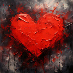 Abstract red heart
