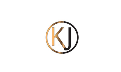 KJ, JK , J , K , Abstract Letters Logo Monogram	