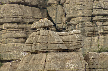 Paisajes rocosos del parque natural del Torcal en Antequera Máñaga