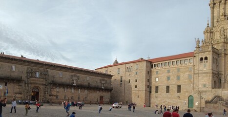 Fototapeta premium Plaza del Obradoiro en Santiago de Compostela, Galicia