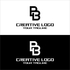creative letter logo bb desain vektor