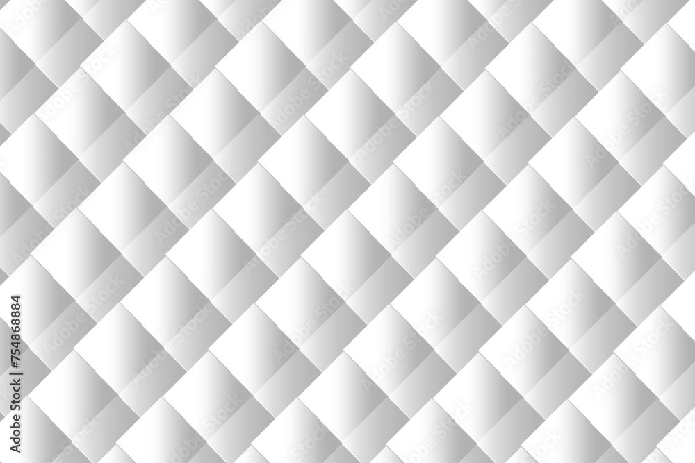 Fototapete modern triangles and pyramids white geometric background based on triangular grid with different pat