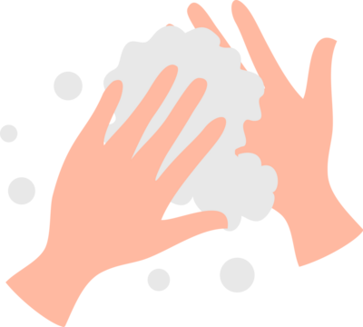 Hands sanitizer cleaning on png background