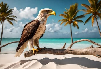 eagle on the beach