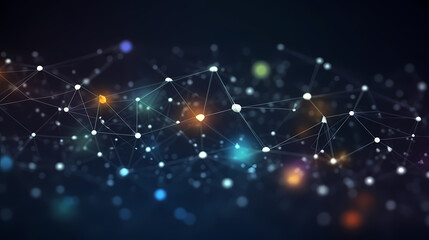 Abstract background of future network technology and network connections