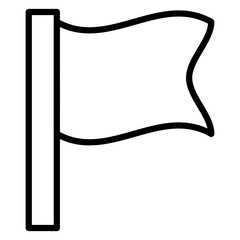 Flag Vector Line Icon Design 