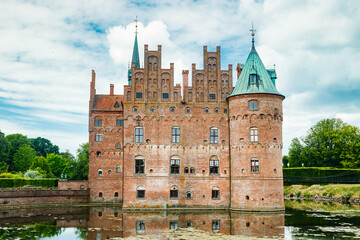 Egeskov castle on Funen island in Denmark