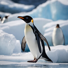 Fototapeta premium Antarctic Penguins Masters of the Ice and Sea