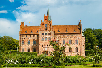 Egeskov castle on Funen island in Denmark