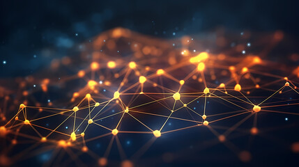 Abstract background of future network technology and network connections