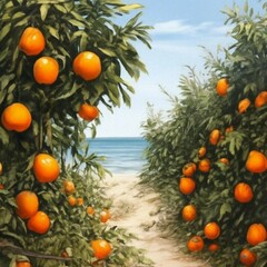 orange tree with oranges