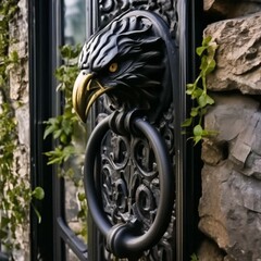 knocker with lion