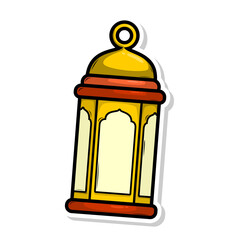 Ramadan Kareem with cartoon Islamic Illustration ornament