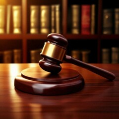 gavel and books