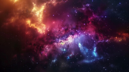 Fototapeta na wymiar Colorful space galaxy cloud nebula. Starry night cosmos. Universe science astronomy. 