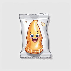 Condom Cartoon Logo Design Very Cool