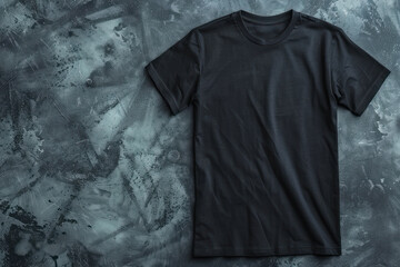 black color t-shirt with copy space.