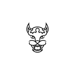 Jaguar and strong man logo design.