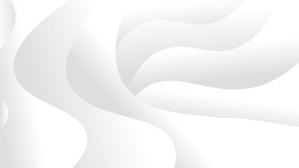 Abstract white and light gray wave or modern smooth luxury texture with soft and clean background vector illustration