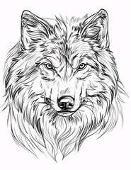 Howl-o-ween A Wolf's Eerie Eyes Generative AI