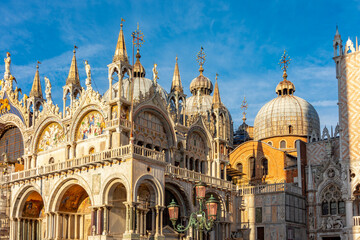 Saint Mark's basilica (Basilica di San Marco) in Venice, Italy - obrazy, fototapety, plakaty