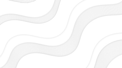 Abstract white and light gray wave or modern smooth luxury texture with soft and clean background vector illustration