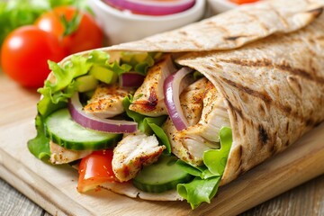 Chicken Caesar Wrap A Tasty and Nutritious Meal for the Whole Month Generative AI