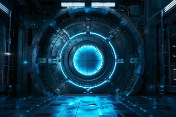The Blue Door A Futuristic Time Capsule Generative AI