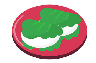 柏餅。ベクターイラスト