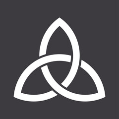 Abstract celtic knot design isolated on black background. Vector illustration.