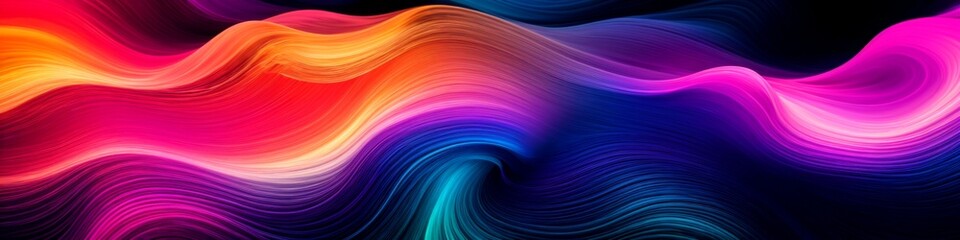 Charming digital waves of color merge and flow in an abstract pattern